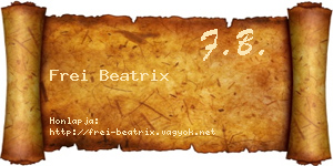 Frei Beatrix névjegykártya