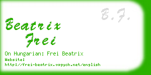 beatrix frei business card